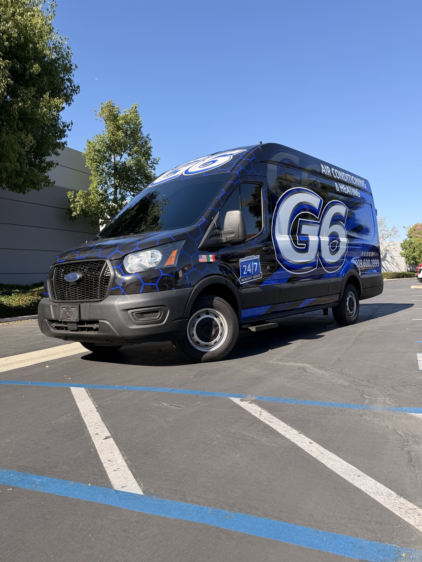 Ford Transit wrap for G6 Air wrapped by Print Signs Wraps, Corona CA